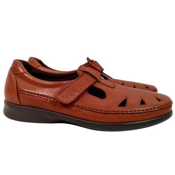 SAS San Antonio Shoes Roamer Shoes Women 11 N Narrow Brown Leather Mary Janes - Picture 3 of 16